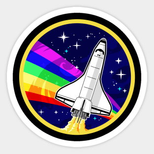 NASA Rainbow Pride Spaceflight Badge Sticker